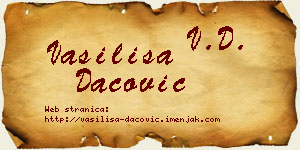 Vasilisa Dacović vizit kartica